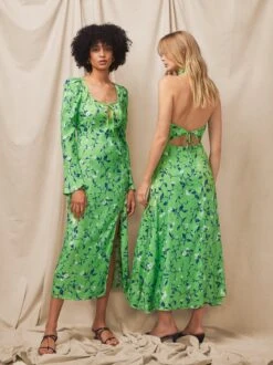 Rhonda Green Vine Print Dress -New Modern Dress Sales Lookbook 17 119
