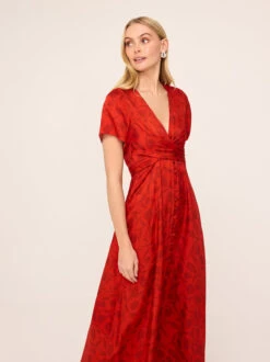 Alex Red Tulip Print Dress -New Modern Dress Sales alex red tulip print dress by kitri studio 45822205722924