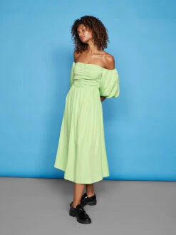 Alexis Green Bardot Midi Dress -New Modern Dress Sales alexis green bardot midi dress by kitri studio 40669132456236