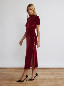 Amanda Berry Velvet Midi Dress