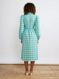 Amina Blue Seersucker Shirt Dress -New Modern Dress Sales amina blue seersucker shirt dress by kitri studio 40242230362412