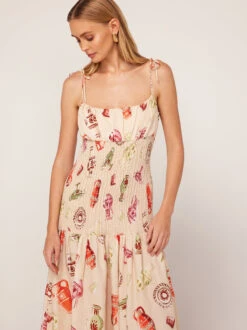 Andrea Ivory Pottery Print Maxi Dress -New Modern Dress Sales andrea ivory pottery print maxi dress by kitri studio 44959411142956