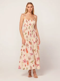 Andrea Ivory Pottery Print Maxi Dress -New Modern Dress Sales andrea ivory pottery print maxi dress by kitri studio 44959411274028
