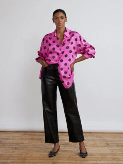 Angela Pink Retro Floral Shirt