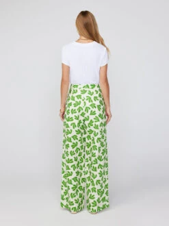 Angelina Leaf Print Wide Leg Trousers -New Modern Dress Sales angelina leaf print wide leg trousers by kitri studio 41161156297004