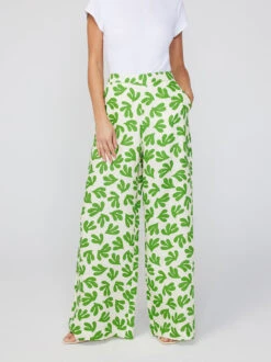 Angelina Leaf Print Wide Leg Trousers -New Modern Dress Sales angelina leaf print wide leg trousers by kitri studio 41161156329772