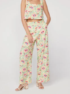 Angelina Primrose Print Wide Leg Trousers -New Modern Dress Sales angelina primrose print wide leg trousers by kitri studio 43934936596780