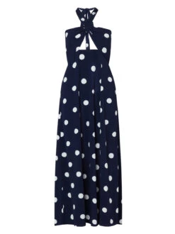 Anouk Navy Polka Dot Halterneck Dress -New Modern Dress Sales anouk navy polka dot halterneck dress by kitri studio 41167843590444