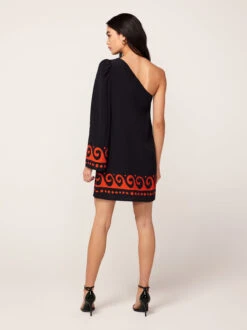 Antonia Black Cygnus And Lyra Print Mini Dress -New Modern Dress Sales antonia black cygnus and lyra print mini dress by kitri studio 44961397637420