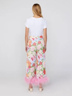 Apollo Painted Floral Feather Trousers -New Modern Dress Sales apollo painted floral feather trousers by kitri studio 40258362179884