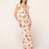Araminta Ivory Tulip Print Midi Dress