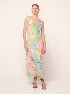 Araminta Patched Toile De Jouy Dress