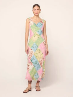 Araminta Patched Toile De Jouy Dress -New Modern Dress Sales araminta patched toile de jouy dress by kitri studio 44354906718508