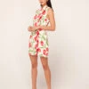 Aubrey Ivory Tulip Print Mini Dress