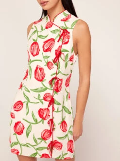 Aubrey Ivory Tulip Print Mini Dress -New Modern Dress Sales aubrey ivory tulip print mini dress by kitri studio 43937403601196