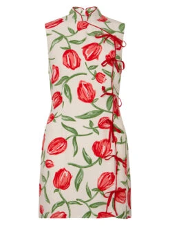 Aubrey Ivory Tulip Print Mini Dress -New Modern Dress Sales aubrey ivory tulip print mini dress by kitri studio 43937410646316