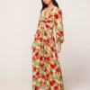 Aurora Green Garden Floral Maxi Dress
