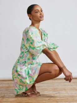 Azalea Multi Floral Swirl Mini Dress -New Modern Dress Sales azalea multi floral swirl mini dress by kitri studio 28887705092147