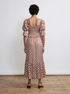 New Modern Dress Sales -New Modern Dress Sales barbara brown wavy checker shirred dress by kitri studio 29131084857395