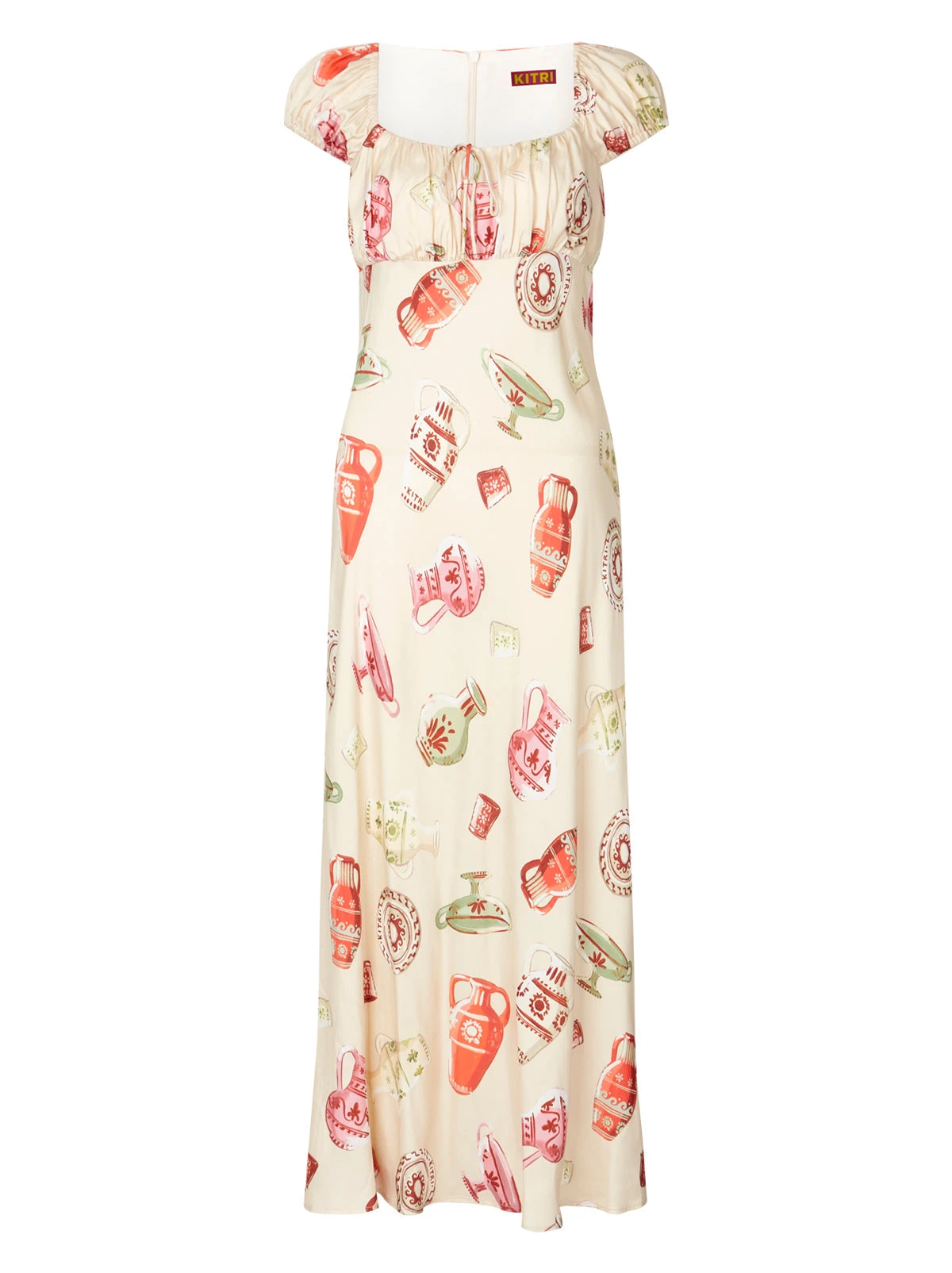 Bess Ivory Pottery Print Maxi Dress 4 Bess Ivory Pottery Print Maxi Dress - Image 4