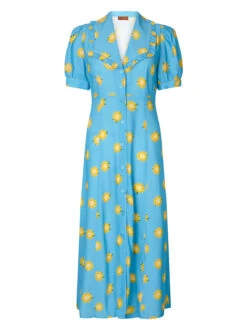 Bethany Blue Sunflower Print Tea Dress -New Modern Dress Sales bethany blue sunflower print tea dress by kitri studio 44978476810540