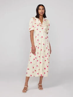 Bethany Pansy Print Tea Dress