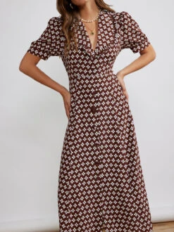 Bethany Polka Floral Tea Dress -New Modern Dress Sales bethany polka floral tea dress by kitri studio 44501807104300