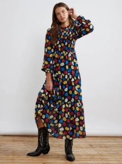 Betsy Navy Floral Shirred Maxi Dress 6 Betsy Navy Floral Shirred Maxi Dress -New Modern Dress Sales betsy navy floral shirred maxi dress by kitri studio 40258459238700