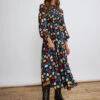 Betsy Navy Floral Shirred Maxi Dress