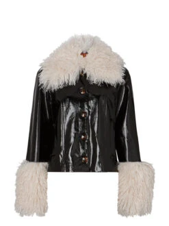 Bonnie Black Vinyl Jacket -New Modern Dress Sales bonnie black vinyl jacket by kitri studio 42874584465708