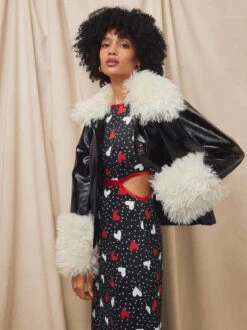 Bonnie Black Vinyl Jacket -New Modern Dress Sales bonnie black vinyl jacket by kitri studio 43524517888300