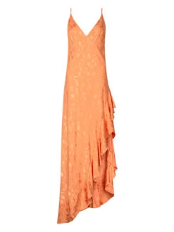 Brigitte Apricot Tulip Jacquard Maxi Dress -New Modern Dress Sales brigitte apricot tulip jacquard maxi dress by kitri studio 44960402571564