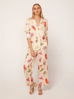 Cady Ivory Pottery Print Shirt -New Modern Dress Sales cady ivory pottery print shirt by kitri studio 44959574819116