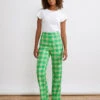 Carey Green Check Flannel Trousers