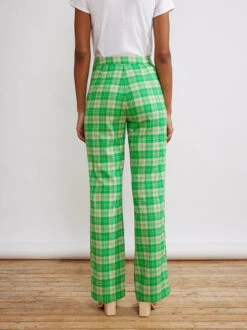 Carey Green Check Flannel Trousers -New Modern Dress Sales carey green check flannel trousers by kitri studio 29468909207603