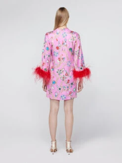 Carlotta Pink Chain Print Mini Dress -New Modern Dress Sales carlotta pink chain print mini dress by kitri studio 41865318138156