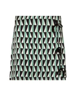 Christa Green Tile Print Mini Skirt -New Modern Dress Sales christa green tile print mini skirt by kitri studio 29136550035507