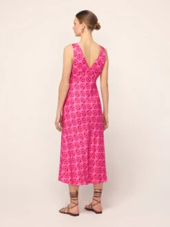 Claire Pink Heart Print Slip Dress -New Modern Dress Sales claire pink heart print slip dress by kitri studio 44354791571756