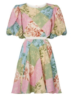 Coco Patched Toile De Jouy Mini Dress -New Modern Dress Sales coco patched toile de jouy mini dress by kitri studio 44036907532588