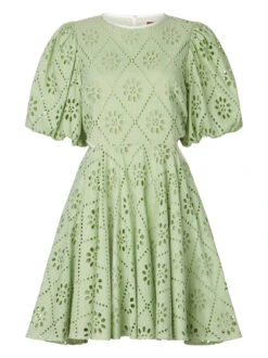 Coco Pistachio Broderie Mini Dress -New Modern Dress Sales coco pistachio broderie mini dress by kitri studio 44960667140396