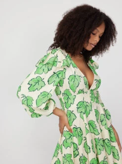 Cordelia Green Vine Leaf Mini Dress -New Modern Dress Sales cordelia green vine leaf mini dress by kitri studio 44068859511084