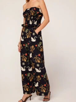 Cosima Black Cygnus And Lyra Print Trousers -New Modern Dress Sales cosima black cygnus and lyra print trousers by kitri studio 44982424207660