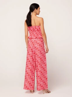 Cosima Pink Wave Print Trousers -New Modern Dress Sales cosima pink wave print trousers by kitri studio 44960793395500