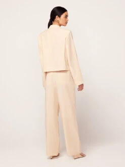 Cressida Sand Embroidered Tie Front Blazer -New Modern Dress Sales cressida sand embroidered tie front blazer by kitri studio 44960048972076