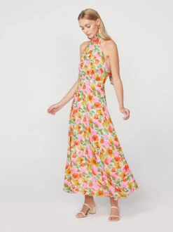 Dakota Pink Garden Floral Halterneck Maxi Dress -New Modern Dress Sales dakota pink garden floral halterneck maxi dress by kitri studio 44068814389548