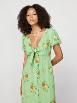 Danita Green Wallpaper Rose Maxi Dress -New Modern Dress Sales danita green wallpaper rose maxi dress by kitri studio 44068912759084