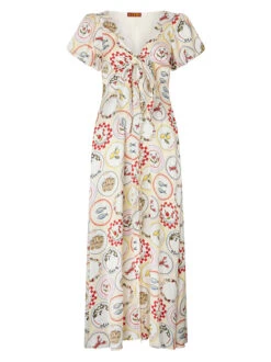 Danita Vintage Plates Maxi Dress -New Modern Dress Sales danita vintage plates maxi dress by kitri studio 44070405439788