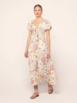 Danita Vintage Plates Maxi Dress
