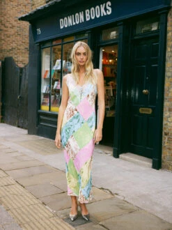 Daphne Patched Toile De Jouy Maxi Slip Dress