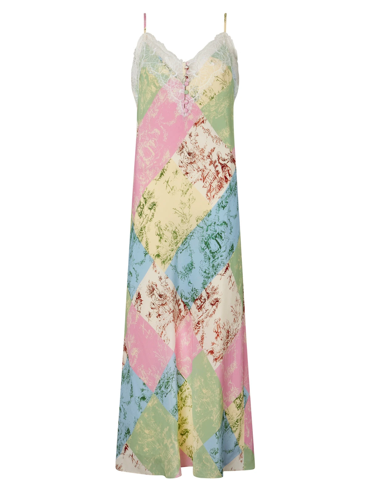 Daphne Patched Toile De Jouy Maxi Slip Dress 5 Daphne Patched Toile De Jouy Maxi Slip Dress - Image 5